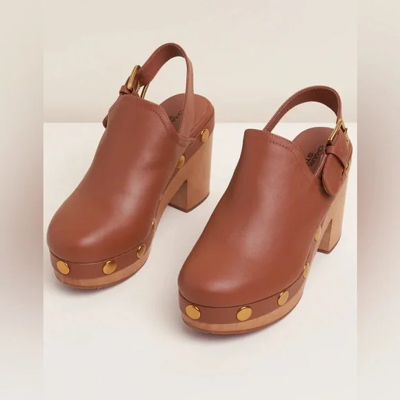 CHARLOTTE STONE wooden studded heels. - Picture 6 of 15